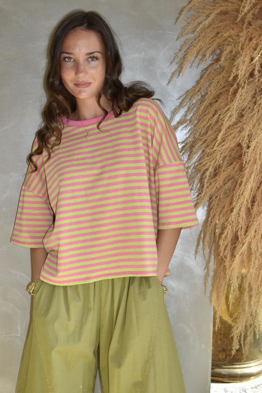 Sunday Morning Tee Peony & Lime